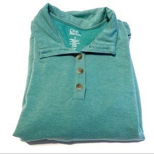 (4/$25)Green 1/4 button sweatshirt
